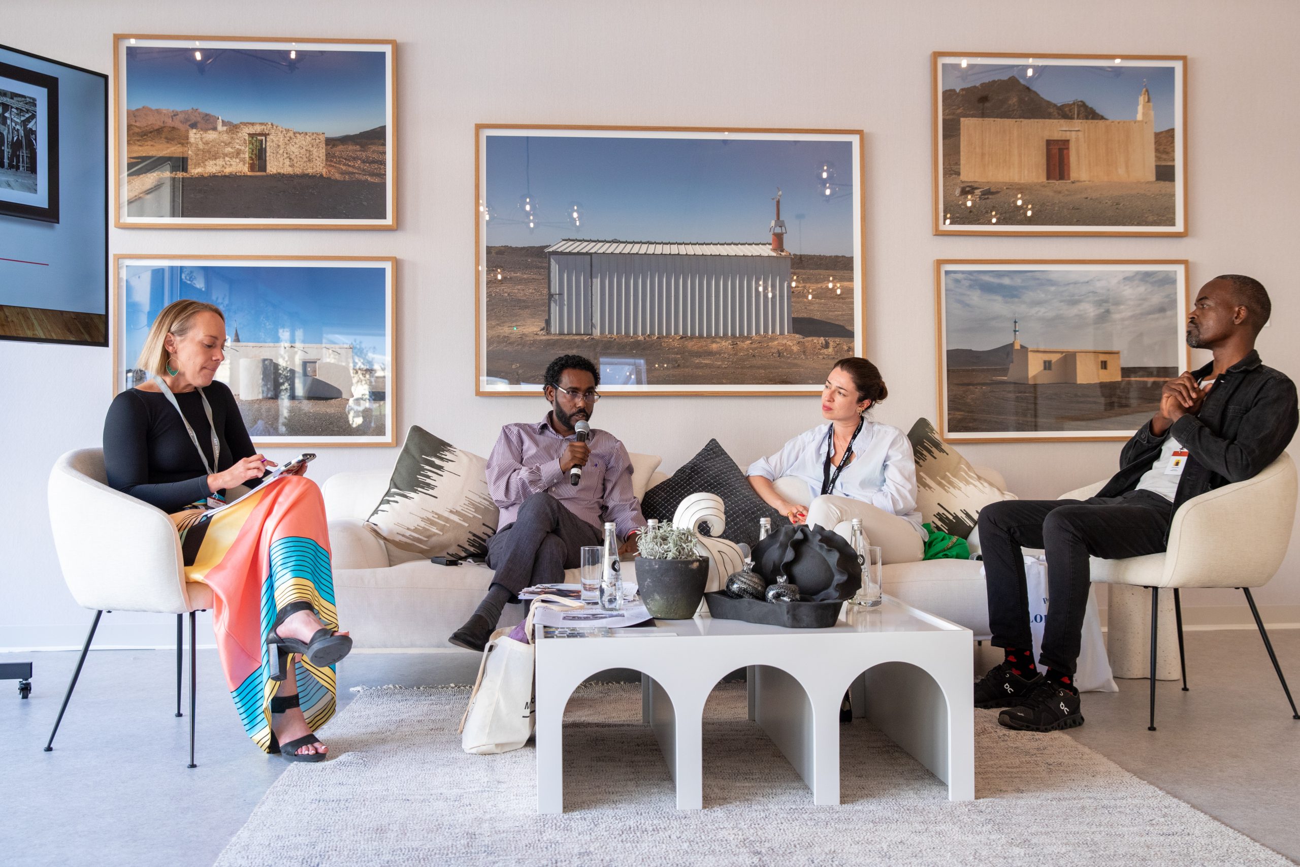 Surafel Wondimu Abebe and Idrissou Mora-Kpai at Art Dubai Modern Talks