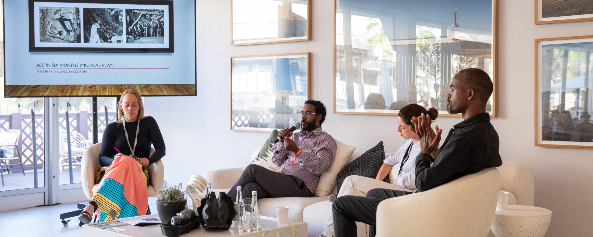 Surafel Wondimu Abebe and Idrissou Mora-Kpai at Art Dubai Modern Talks