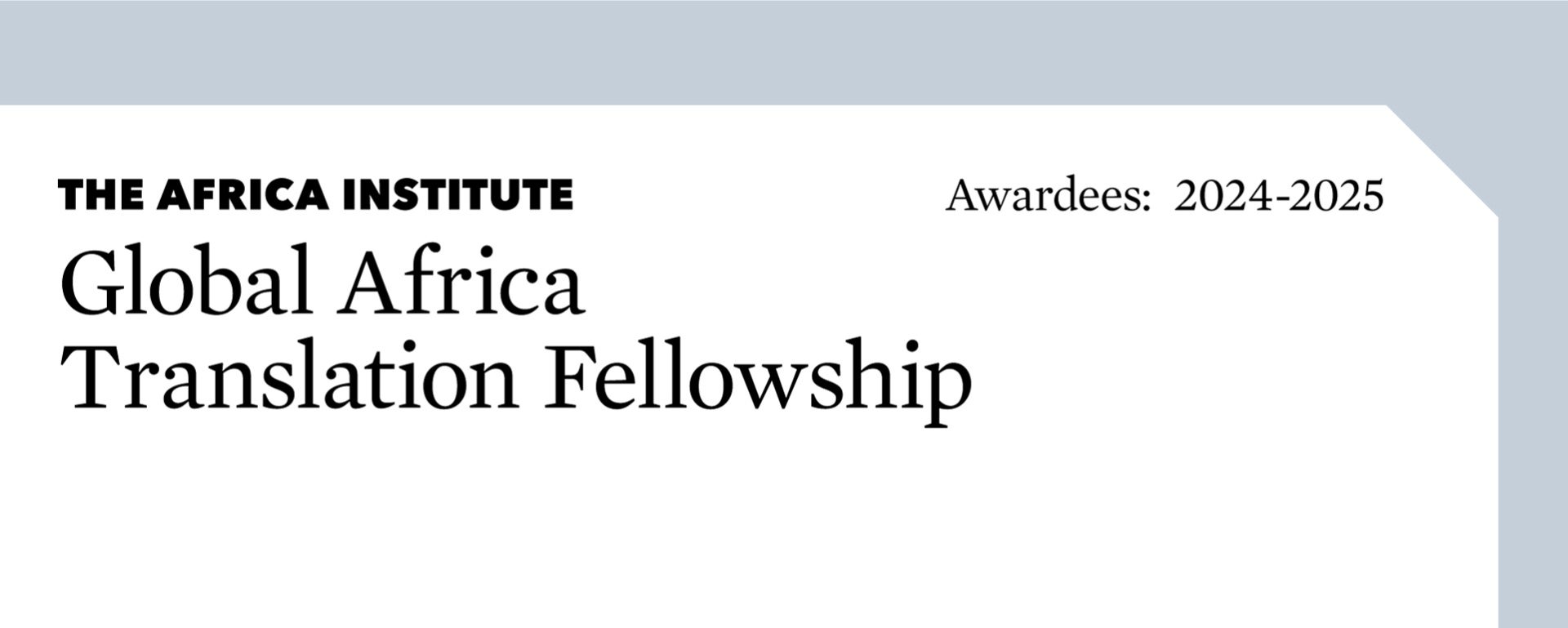 Announcing the 2024 Global Africa Translation Fellowship Recipients